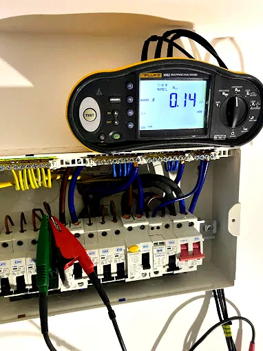 Electrical testing during an EICR inspection by London BS Ltd